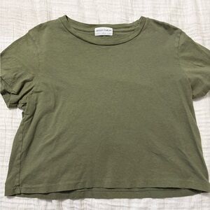 Denim Forum Green Short Sleeve Top